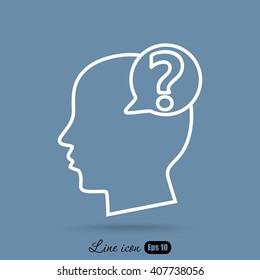 Line icon-   question 