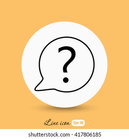 Line icon- question