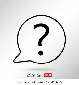 Line icon- question