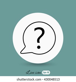 Line icon- question