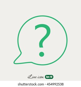 Line icon- question
