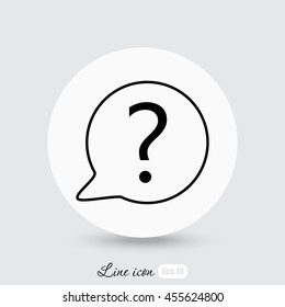 Line icon- question