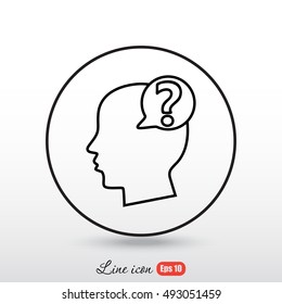 Line icon-   question 