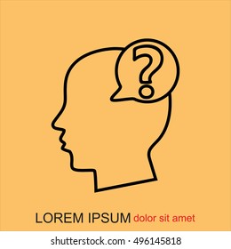 Line icon-   question 