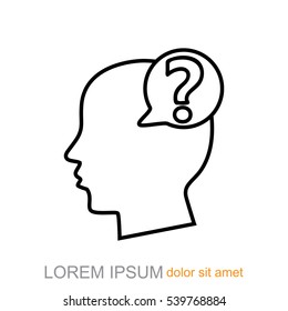Line icon-   question 