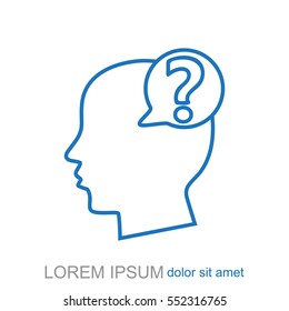 Line icon. question 