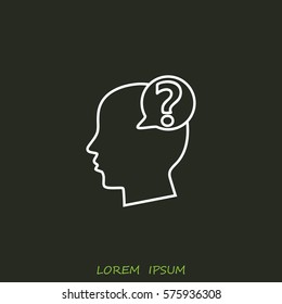 Line icon-   question 