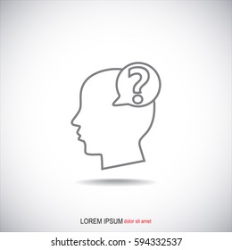 Line icon-   question 
