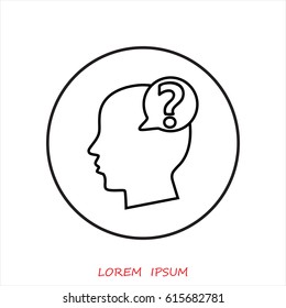 Line icon-   question 