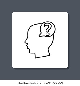 Line icon-   question 