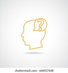 Line icon-   question 