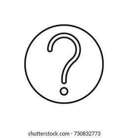 Line icon. Question mark