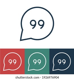 Line icon quotation marks in chat
