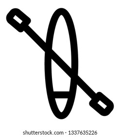 Line icon of rafting 