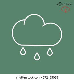 Line icon- rain