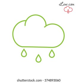 Line icon- rain