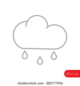Line icon- rain