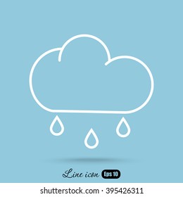 Line icon- rain