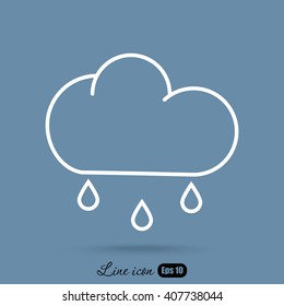 Line icon- rain