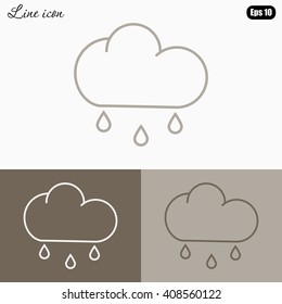 Line icon- rain
