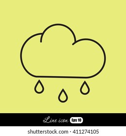 Line icon- rain