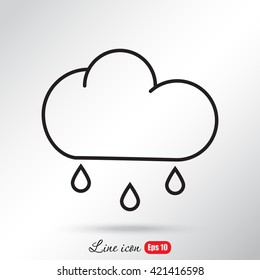 Line icon- rain
