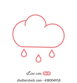Line icon- rain