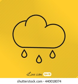 Line icon- rain