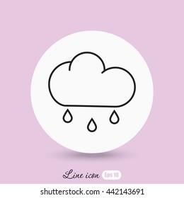 Line icon- rain