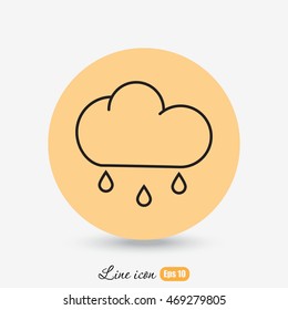 Line icon- rain