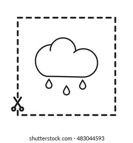 Line icon- rain
