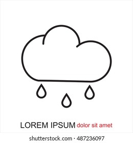 Line icon- rain