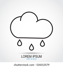 Line icon- rain