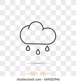 Line icon- rain