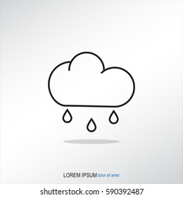 Line icon- rain