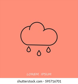 Line icon- rain