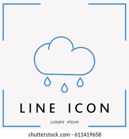Line icon- rain