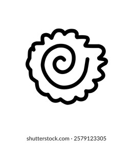 Line icon of ramen crackers