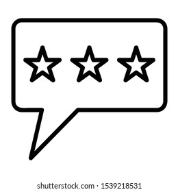 A line icon for rating