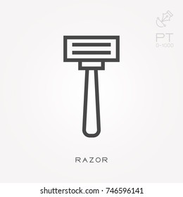 Line icon razor