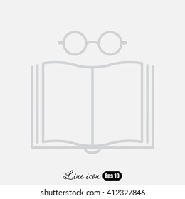 Line icon- reading
,