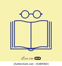 Line icon- reading