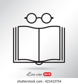 Line icon- reading