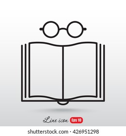 Line icon- reading