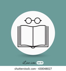 Line icon- reading
