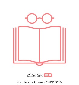 Line icon- reading