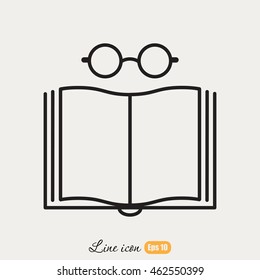 Line icon- reading