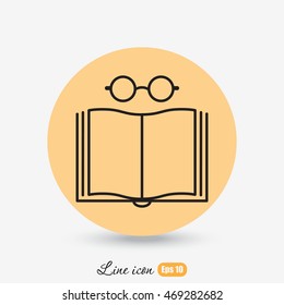 Line icon- reading