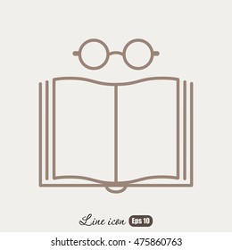Line icon- reading