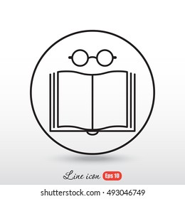 Line icon- reading